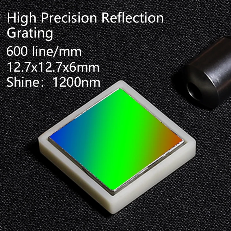 Diffraction gtating Plane reflection grating optical elemaent Spectroscopic analysis grates 600 lines 12.7x12.7x6mm shine 1200nm