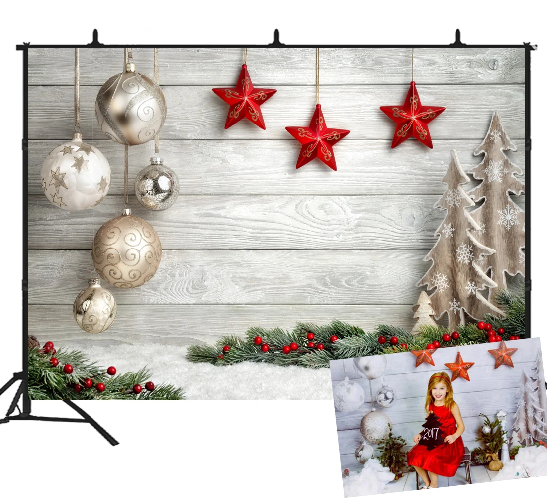 

BEIPOTO Christmas Photography Backdrop Xmas Background for Kids family party decor photo studio booth props wood wall shoot B253