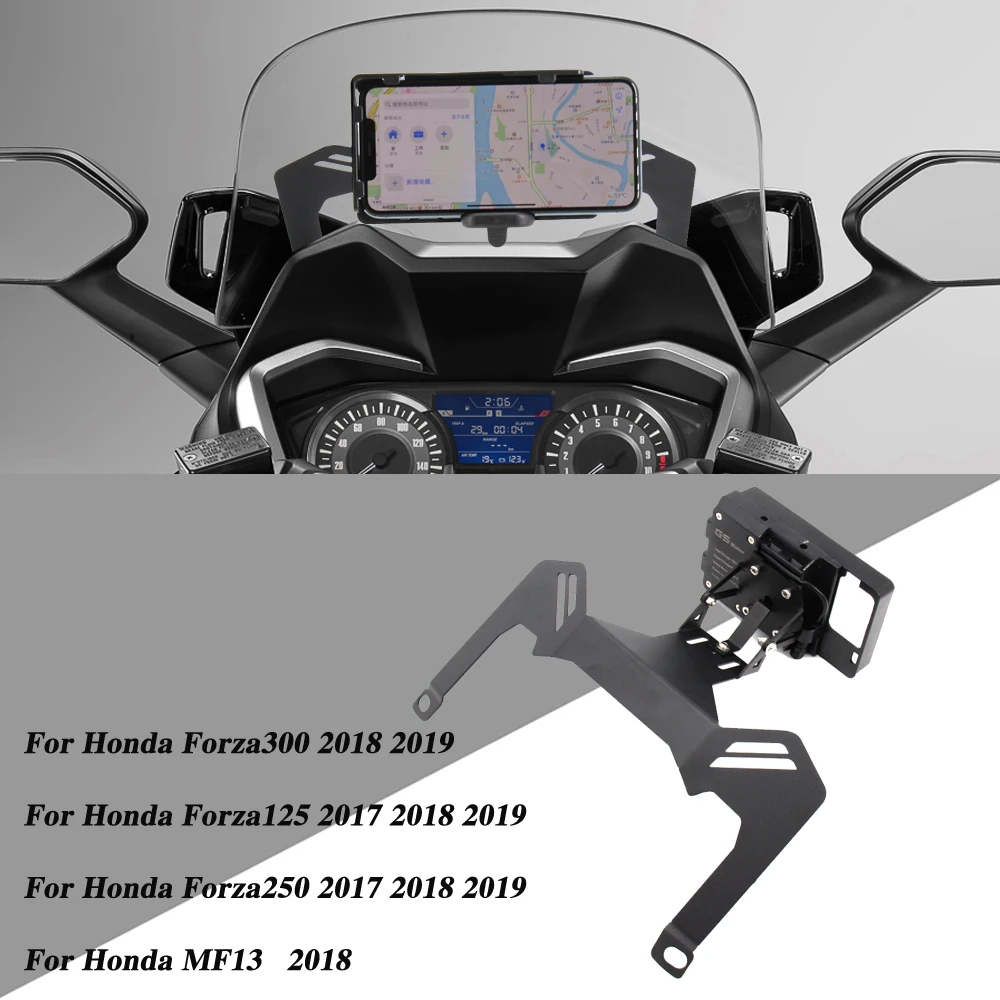 

For Honda Forza 300 250 125 MF13 Phone Holder Forza300 Stand Holder Smartphone Phone Holder Stand GPS Navigator Plate Bracket