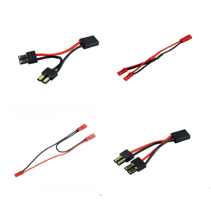 Deans EC3 EC5 JST XT60 XT90 XT90S MPX Tamiya Serial Parallel Battery Adapter Connector With 20/12/10awg Wire Cable for RC Hobby