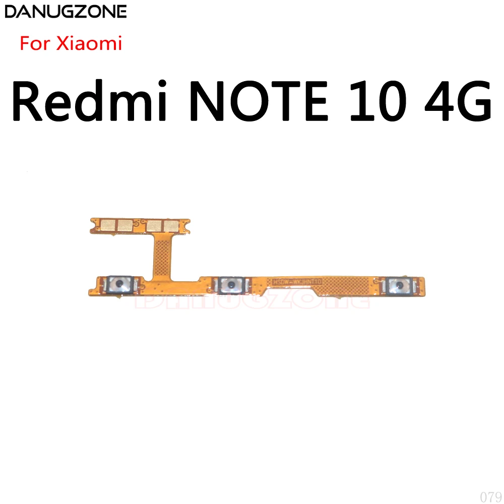 

10PCS/Lot For Xiaomi Redmi NOTE 10 Pro Lite 4G 5G Power Button On / Off Volume Mute Switch Button Flex Cable