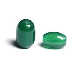 4A Natural Green Agate Barrel Quartz Crystal Single Bead DIY Beads Jewelry Making
