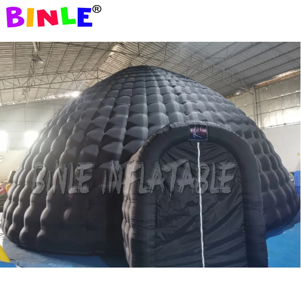 Custom 10m Black Giant inflatable igloo marquee dome,outdoor inflatable dome marquee/ inflatable party tent for sale