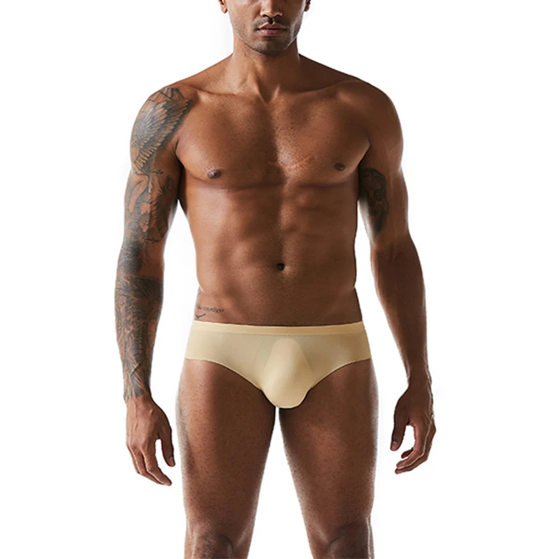 Men's Sexy Swim Beach Shorts Nadar Low Waist Summer Brand Man's Swimming Briefs Swimwear Solid White Rope Yellow Swimming Bottom