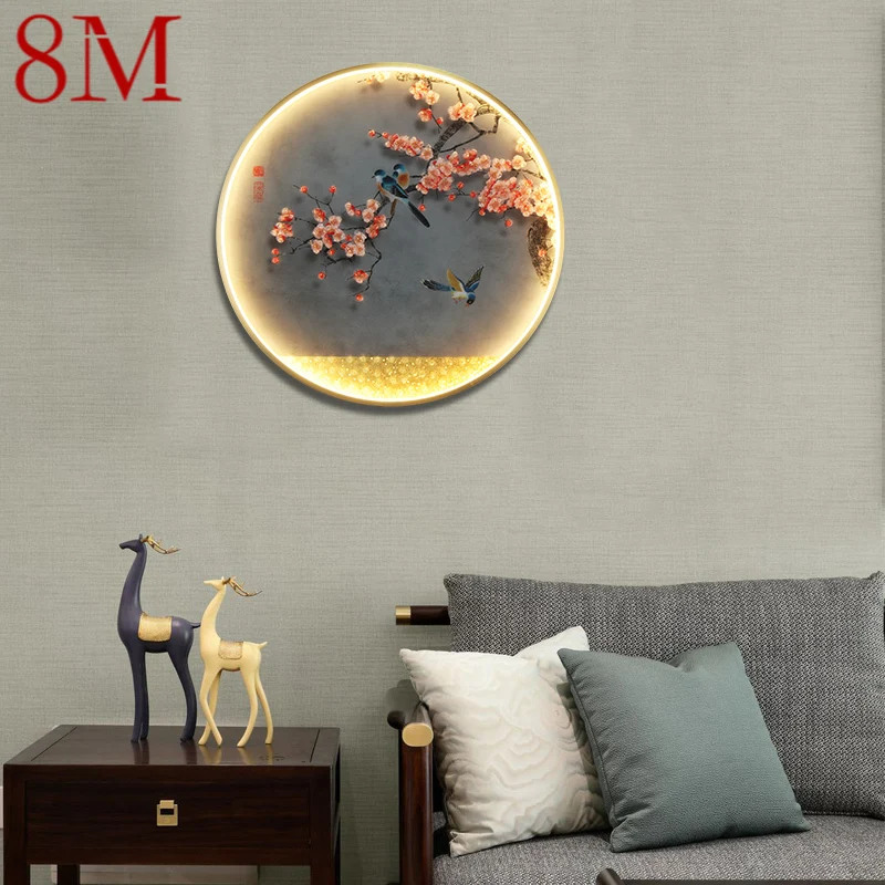 

8M LED Contemporary Wall Light Flower Figure Sconces Round Lamp Creative For Home Decoration