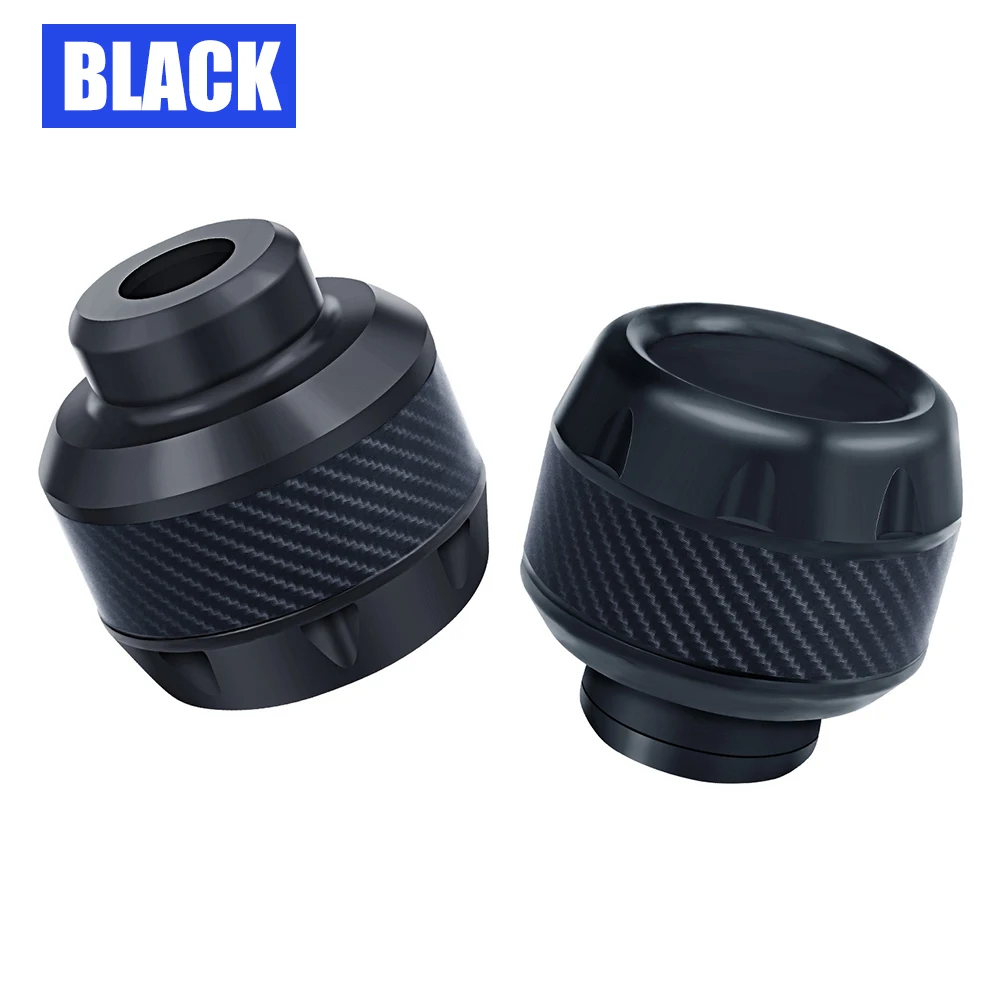 Universal Motorcycle Frame Slider Aluminum Alloy Front Fork Cup Falling Crush Protector Carbon Fiber For Motorbike Scooter