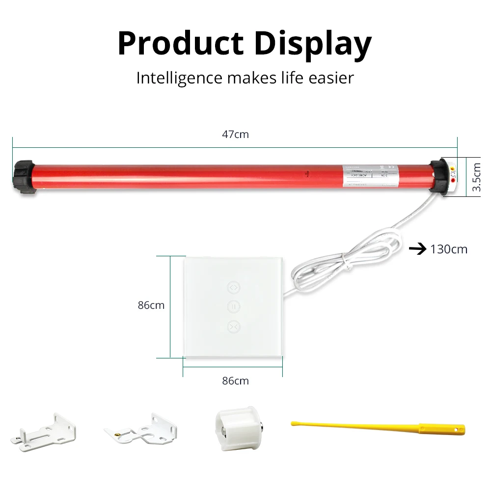 Zigbee Roller Shade Switch with Electric Blinds Motor For 38mm tube SmartThings Control Mechanical limit 2N Tubular Blind Motor