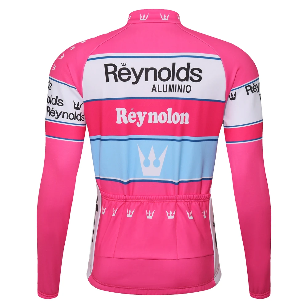 رينولدز ركوب الدراجات جيرسي طويلة الأكمام رجل الرجعية الدراجات إندورو سريعة رقيقة الجافة الدراجة الإنحدار الجبلية الشتاء الصوف الملابس الأزرق #5