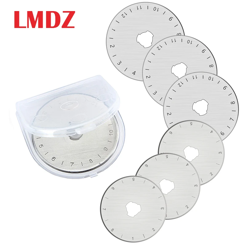 LMDZ 5PCS Circular Rotary Cutter Replacement Spare Safety Blades Hand Held Refill  Fabric Leather Craft Steel Quilting cutters