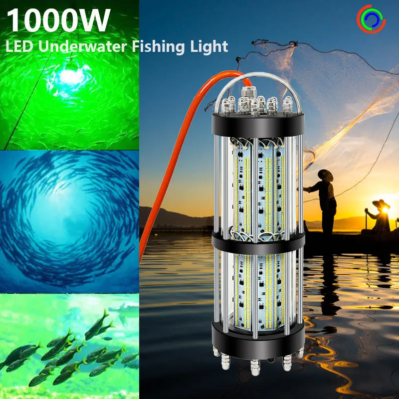 

AC220-240V Power 1000W 1500W 2000W 3000W 4000W Green Underwater LED Fishing Fight Squid Fishing Lights