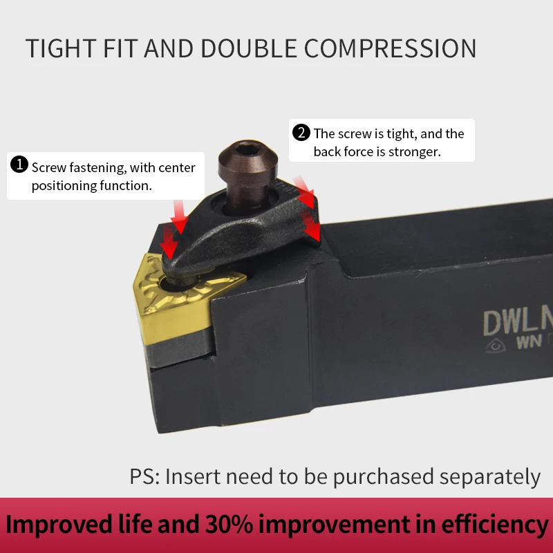 External Turning Tools Holder DWLNR/DCLNR/DVJNR/L2020/2525 for Carbide Insert WNMG08/CNMG12/VNMG16 Lathe Cutting Tools