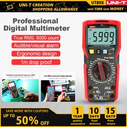 UNI-T UT89X UT89XD Professional Digital Multimeter True RMS NCV 20A Current AC DC Voltmeter Capacitance Resistance Tester