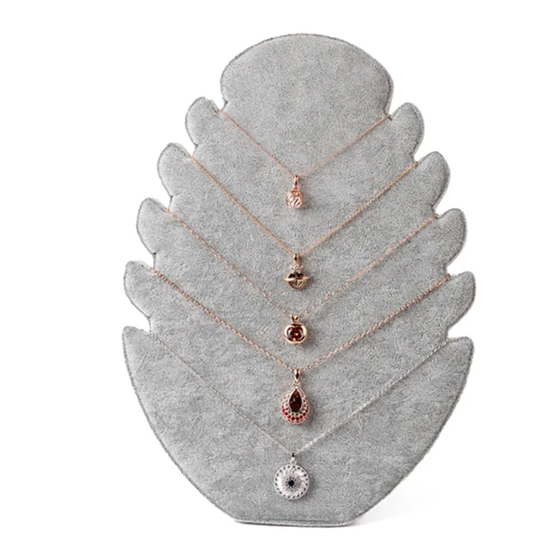 Flamme Form Halskette Schmuck Samt Rack Anhänger Kette Display Halter Stehen Schmuck-Display Organizer