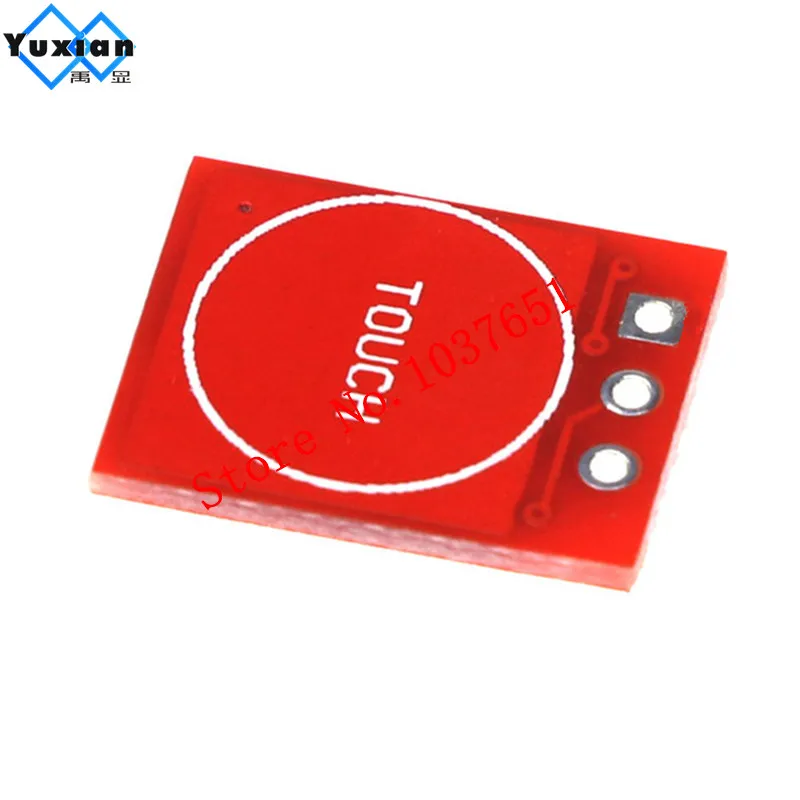 100 unids/lote nuevo TTP223, módulo de botón táctil, tipo condensador, sensor de Interruptor táctil autoblocante de un solo canal
