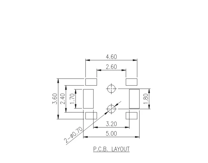 Interrupteur à 2 boutons tortue SMD, MPTFG-Q-T/R, Taiwan, 20 pièces, sans colonne, micro-tact