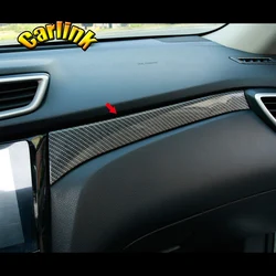 For Nissan Qashqai J11 X-Trail T32 2014-2018 ABS Matte/Carbon Fibre Center Console Panel Strip Cover Trim accessories 1pcs