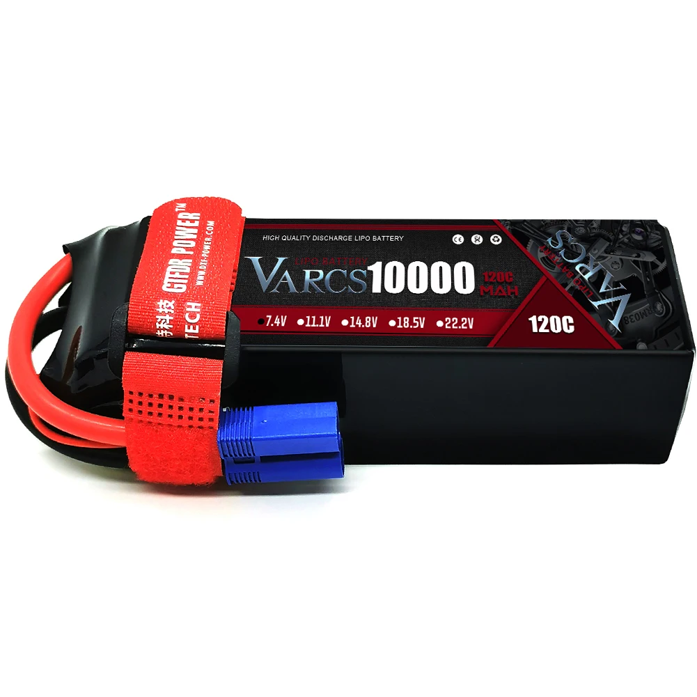 Batteria VARCS 4S Lipo 14.8V 10000mAh 120C 240C XT60 Deans/T XT90 EC5 TRX per RC 1/8 1/10 modelli di serbatoi per autocarri XXMAX 8S Arrama