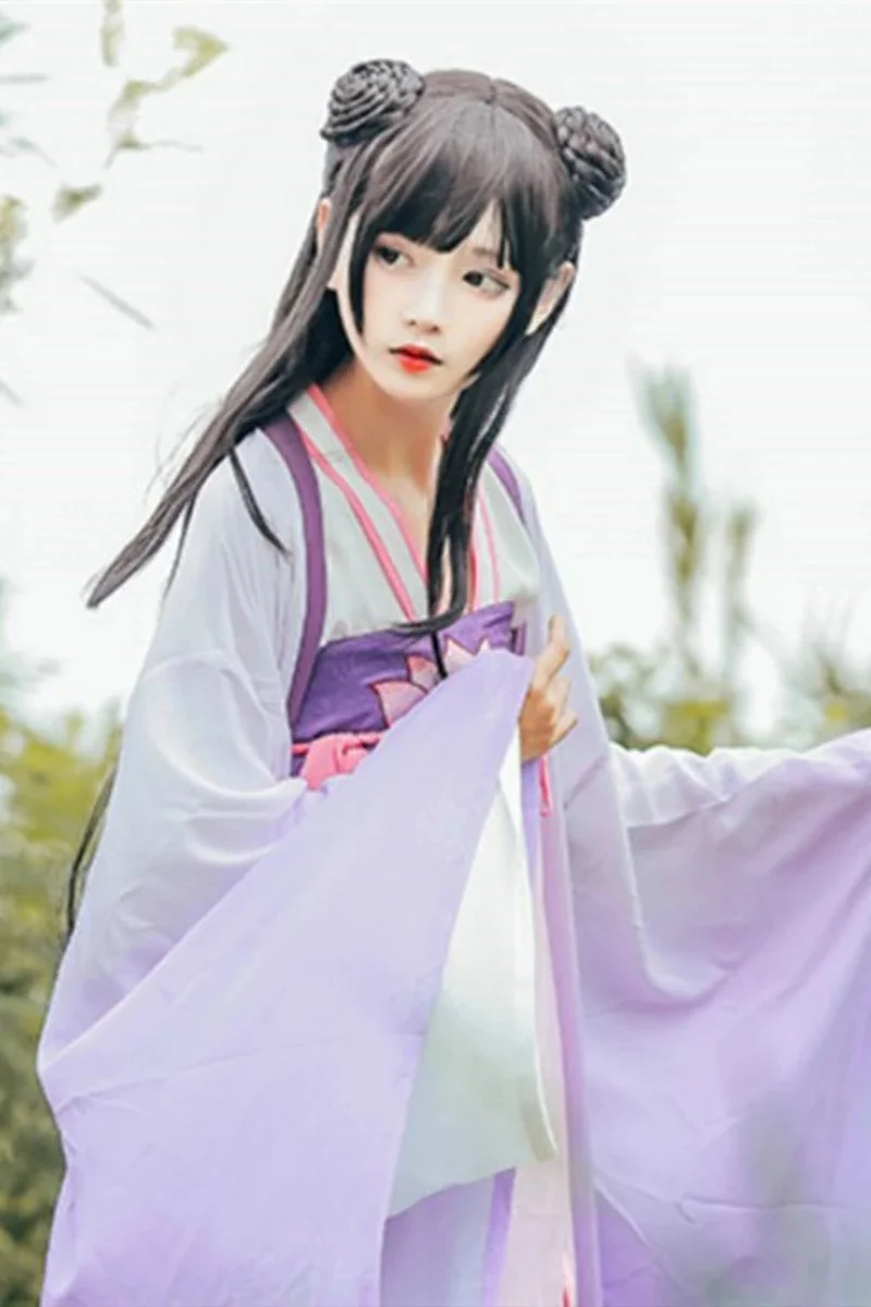 Anime mo dao zu shi jiang yan li cosplay traje grandmaster do cultivo demoníaco trajes perucas sapatos fã para o dia das bruxas feminino