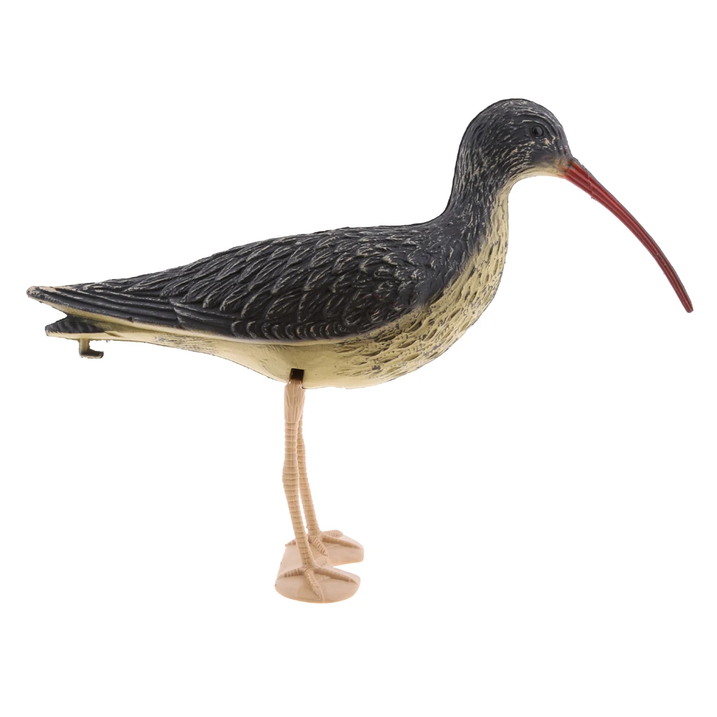 Hunting Realistic Curlew Decoy Bait Trap Bird Garden Yard Pest Simulation, Works as a great looking garden ornament as well