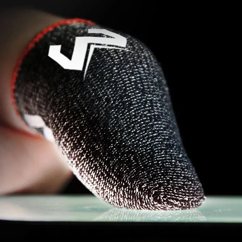 2 زوج الألعاب فنجر كم تنفس الأصابع ل PUBG ألعاب المحمول شاشة تعمل باللمس غطاء للأصابع غطاء الحساسة اللمس المحمول