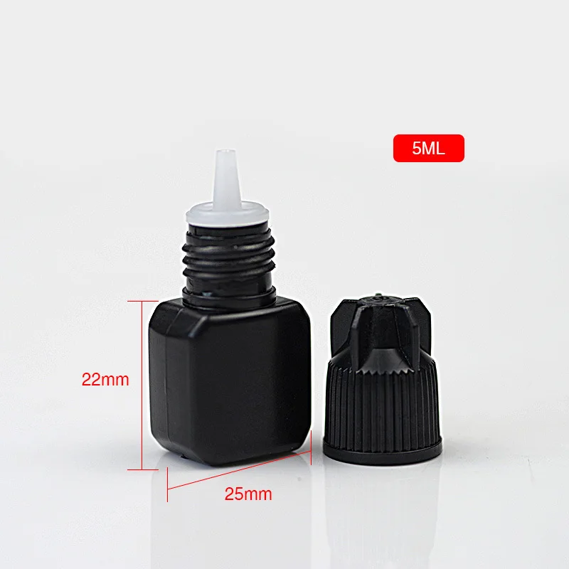 10pcs Grafting Eyelash Glue Water Bottle 5ml Replacement Bottle Black Glue Empty Bottle Glue Container Cosmetics Tools