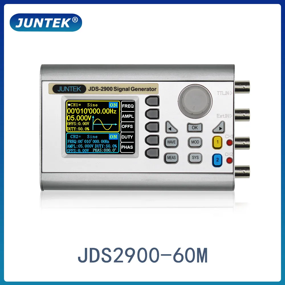 JDS2900 60M Portable High Precision Digital Dual-channel DDS Function /Arbitrary Waveform Signal Generator/Frequency Meter