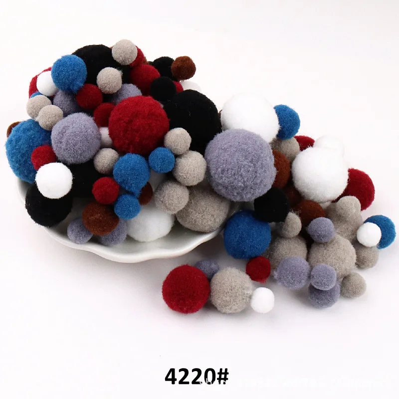10mm To 30mm 20g Multi Size Mix Colors Pompom Fur Craft DIY Soft Pom Poms Balls Wedding Decoration Glue on Cloth Accessories
