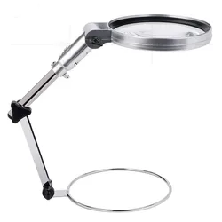 Folding Desktop Light Included Lighting Braced Desktop Led Magnifying Glass Detection and Maintenance Engraving Printing Reading