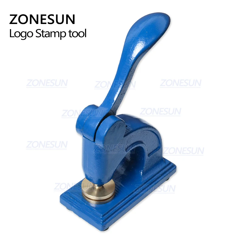 ZONESUN Design Customize Logo Embossing Seal Stainless Steel Stamp for Office Bussiness Document For Paper Inital Name Card