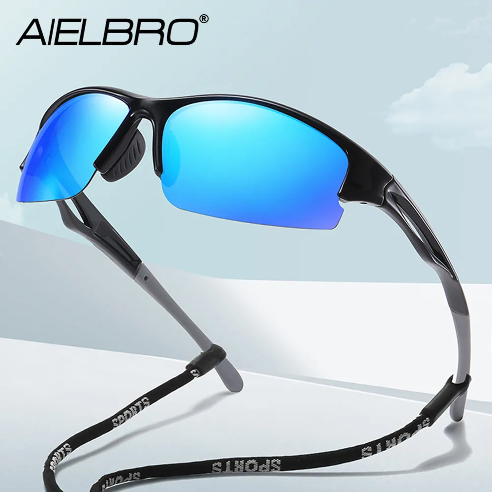 

AIELBRO Men's Sunglasses Cycling Sunglasses Sets Sunglasses for Sports Polarized Cycling Eyewear TR-90 Sunglasses for Men