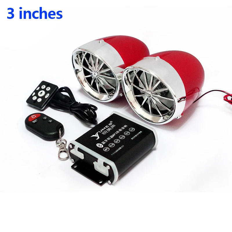 

3 inch motorcycle anti-theft Bluetooth audio electric car anti-theft Bluetooth MP3 audio card audio