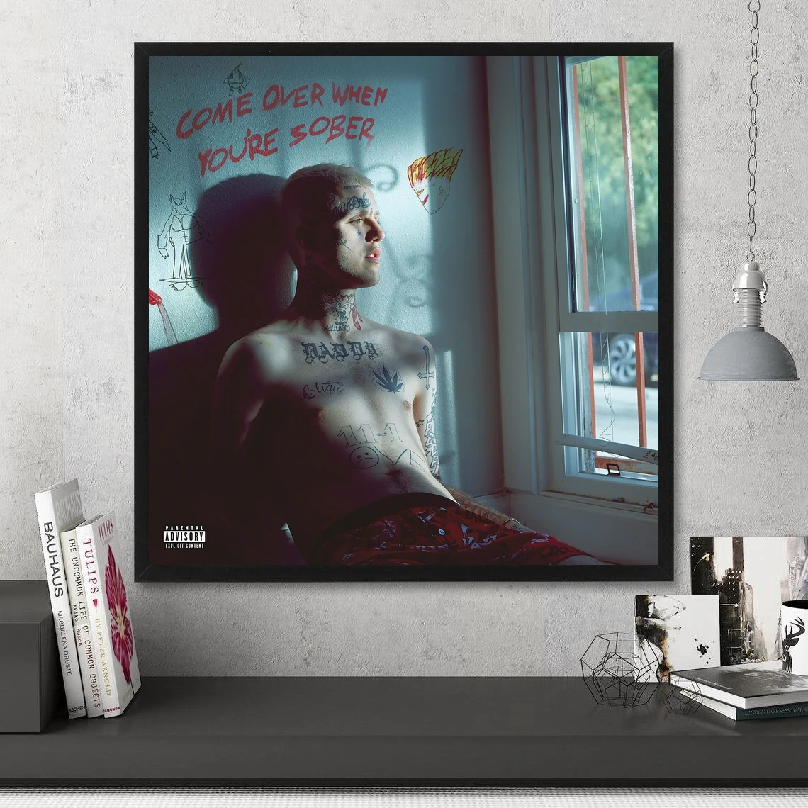 Lil Peep  Come Over When You're Sober Music Album Poster Canvas Print Home Decoration Wall Painting ( No Frame )