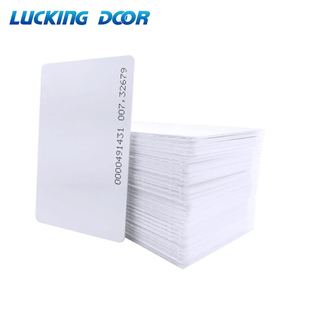 

100pcs/lot 125KHz RFID Proximity Smart Card TK4100 ID Card for Access Control Device time attendance PVC White Card