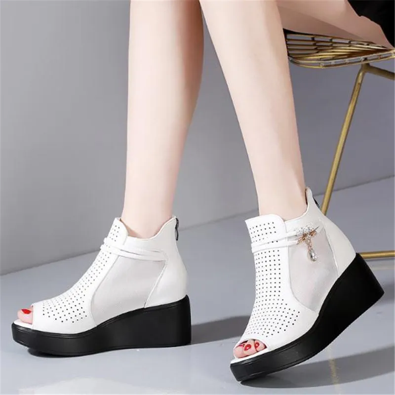 Fashion Womens Shoes  Sandals  Suit Female Open Toe shoes Large Size 33--41 Summer Heels Clogs Wedge Luxury