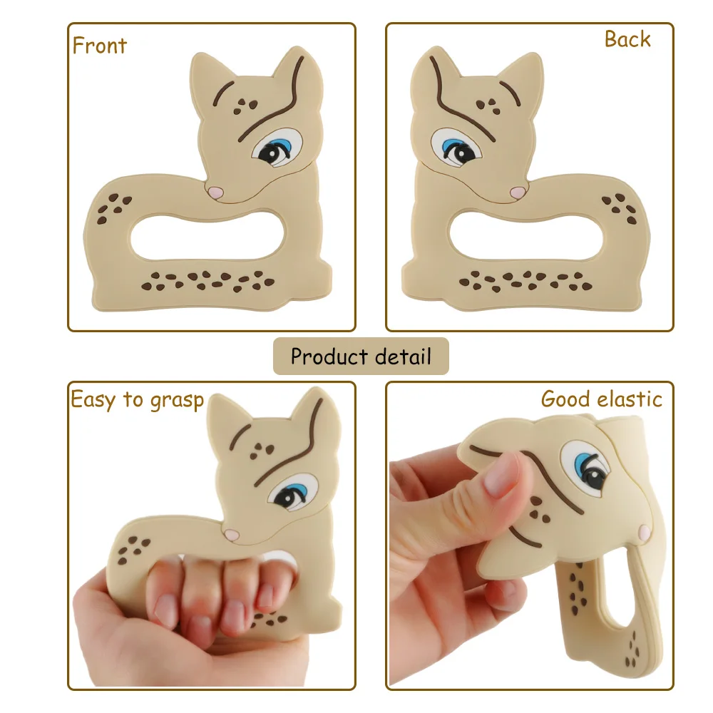 1Pc Silicone Teethers For Baby Cartoon Animals Teether For Teeth Care Pendants DIY Pacifier Chain Accessories For Jewelry