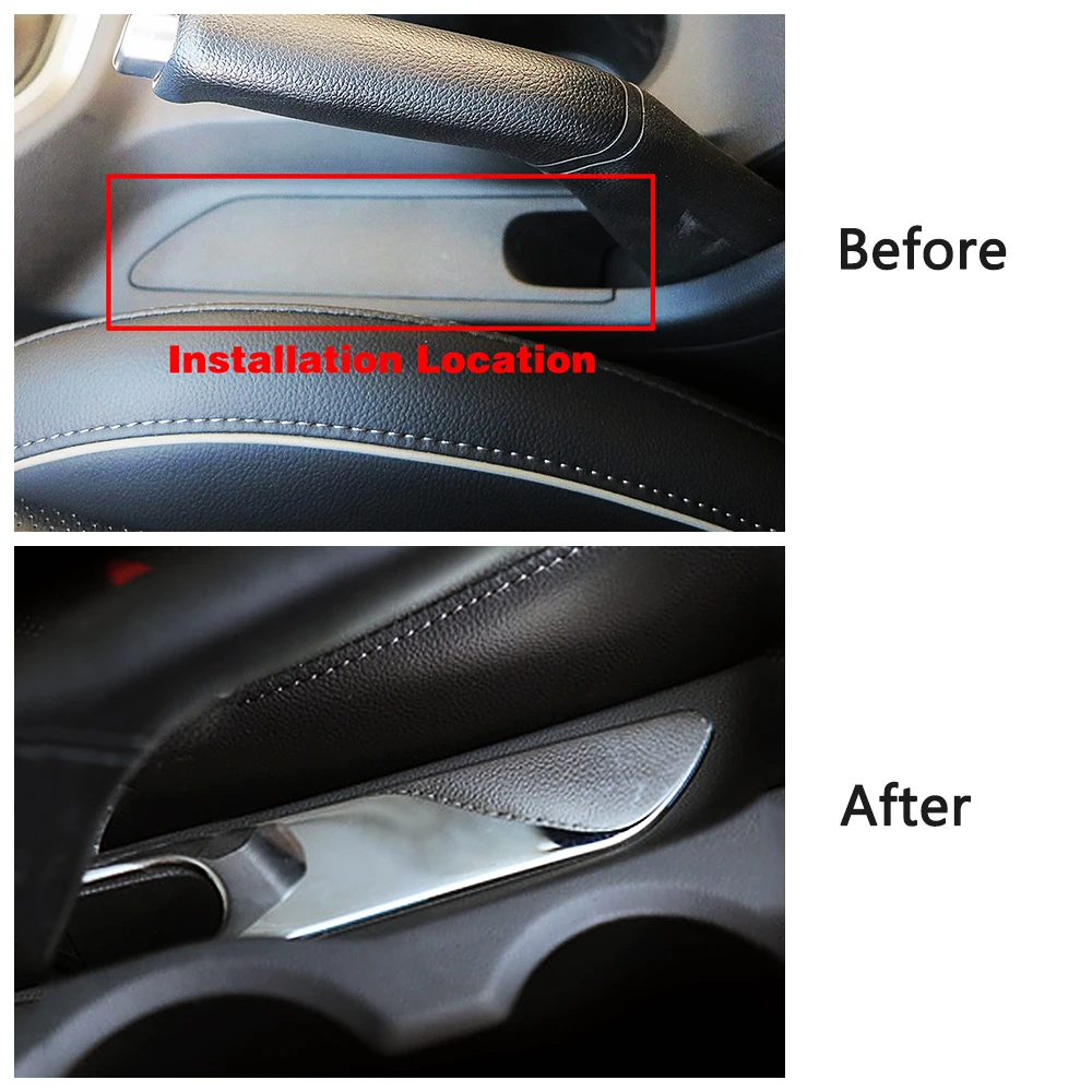 For Hyundai Creta IX25 2016-2018 Parking Handbrake Hand Cover Trim Frame Stainless Steel Interior Moulding Sticker