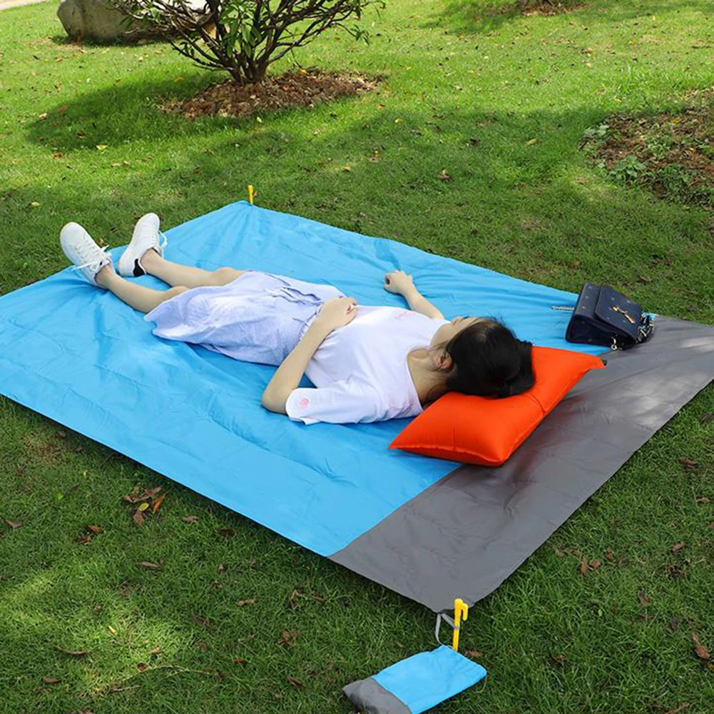 

1.4M*2M/ 2M*2.1M Waterproof Beach Blanket Outdoor Portable Picnic Mat Camping Ground Mat Mattress Camping Bed Sleeping Pad