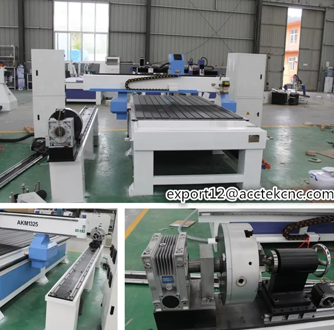Máquina de fabricación de muebles Cnc china, máquina de fabricación de muebles piezas de máquina de madera giratoria CNC1325