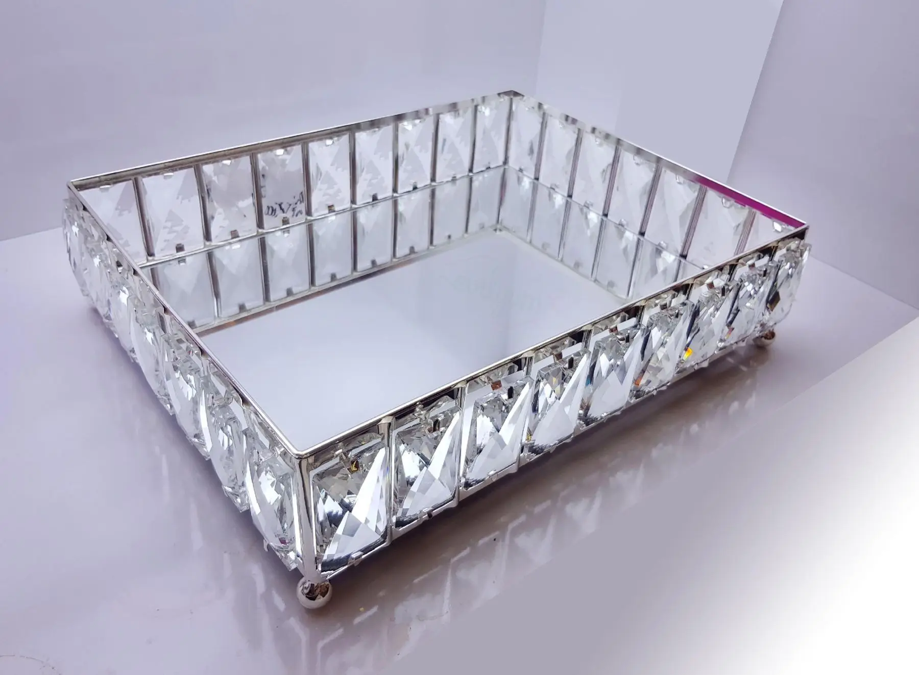 

DOLBOVI Decovien AYM918B Silver Color middle Size Rectangle tray 33x27 Cm tray поднос plateau de service