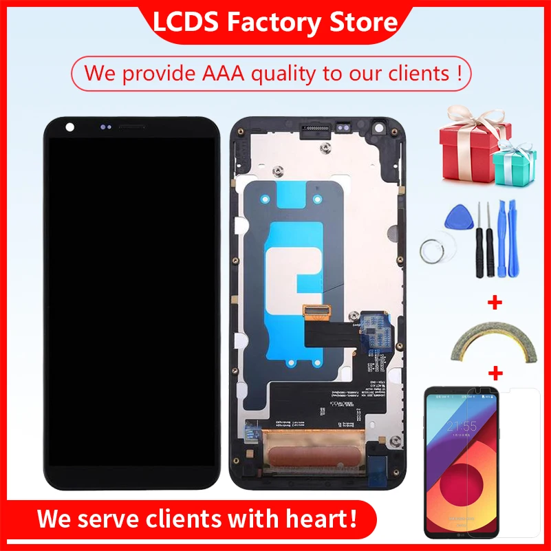 5.5'' AAA Quality For LG Q6 LG-M700 M700 M700A US700 M700H M703 M700Y LCD DIsplay + Touch Screen Digitizer Assembly With Frame