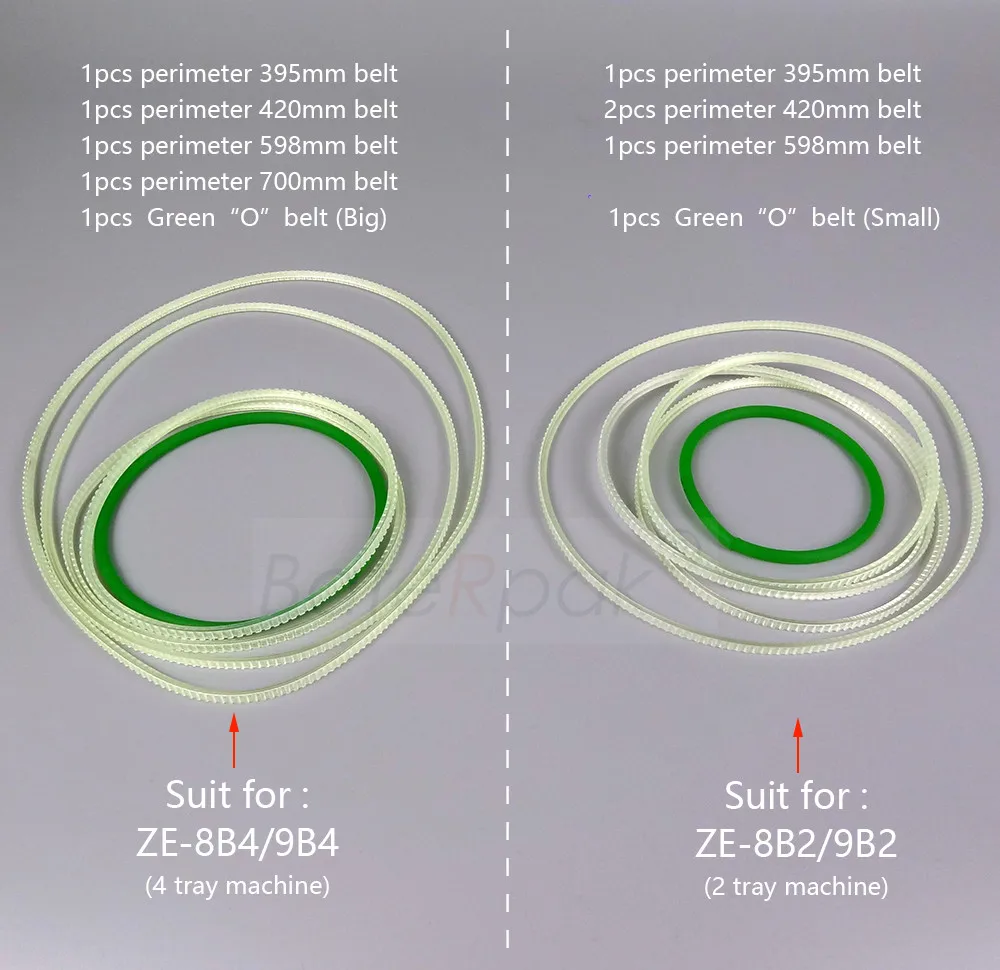 BateRpak ZE-8B4/9B4 paper folding machine spare parts transit belt,8B2/9B2 flat tooth belt,green O shape belt,1pcs price