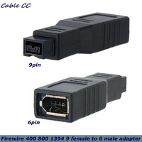 Firewire Converter 1394  9in male To 6 Pin B female Adapter 400 800 Transmission Connection Stable Replacement Mini External