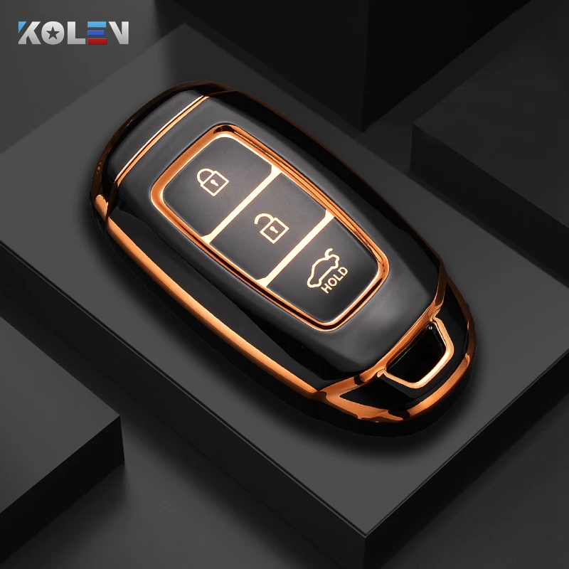 Fashion TPU Car Remote Key Case Cover Shell Fob For Hyundai i30 ix25 Elantra KONA Solaris Azera Grandeur Ig TM Accent Santa Fe