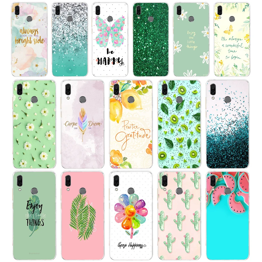 321FG Beautiful Emerald Green glitter Soft Silicone Tpu Cover phone Case for huawei Honor 8 Lite 8X