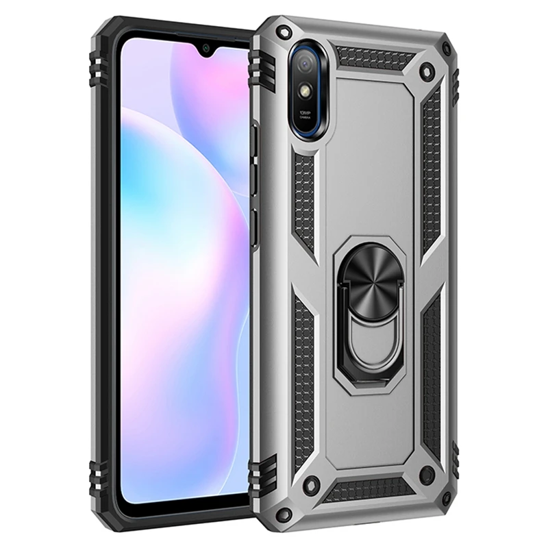 

Hybrid PC Silicone Shockproof Armor Case For Xiaomi Redmi 7A 8A 9 9A 9C 10 10A 10C 11A 12C Car Magnetic Holder Ring Stand Cover