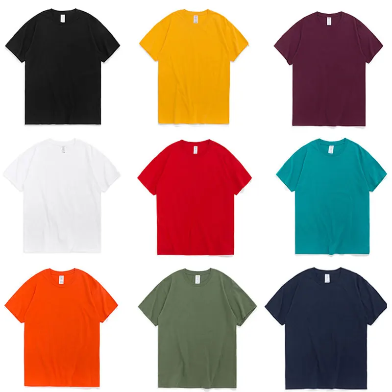 2020 New Solid 15 Color T Shirt Mens Fashion 100% Cotton T-shirts Summer Short Sleeve Tee Boy Skate Tshirt Tops Size S-M-L-XL