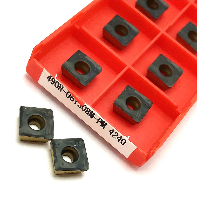 490R 08T308 R490 140408 PM 4240 Carbide Inserts Milling Cutting Tool Indexable Cutter R 490 Cutter Machining Steel