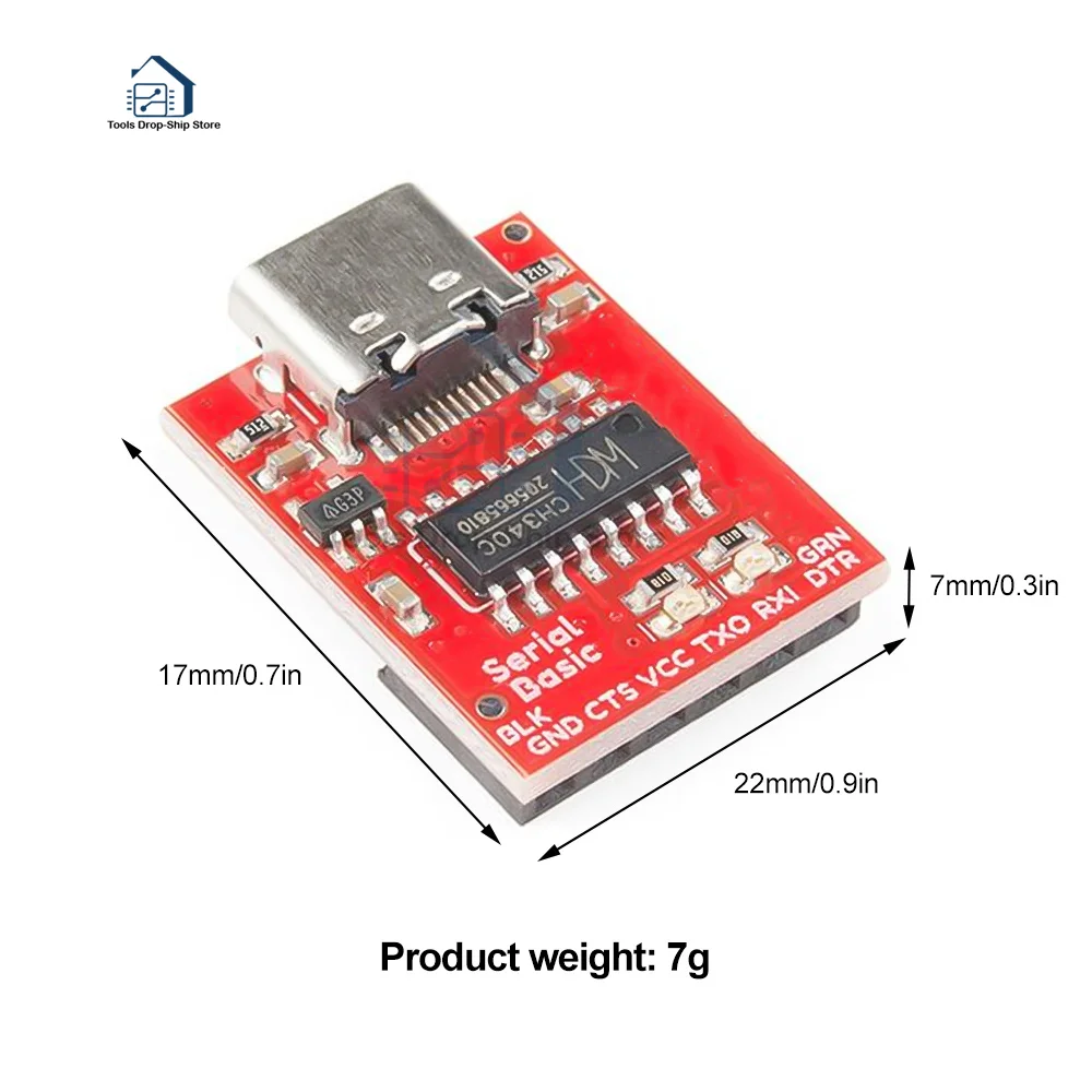 Тип C в TTL последовательный порт CH340C модуль CH340 USB шина преобразования чип ISP Коммуникационный соединитель для STM32 загрузка последовательного порта