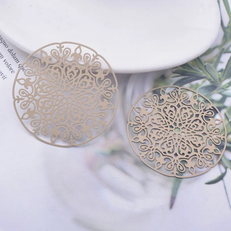 30 Stück AA4686 45mm Große Runde Bemalte Anhänger DIY Schmuck Ohrring Zubehör – Detail 13