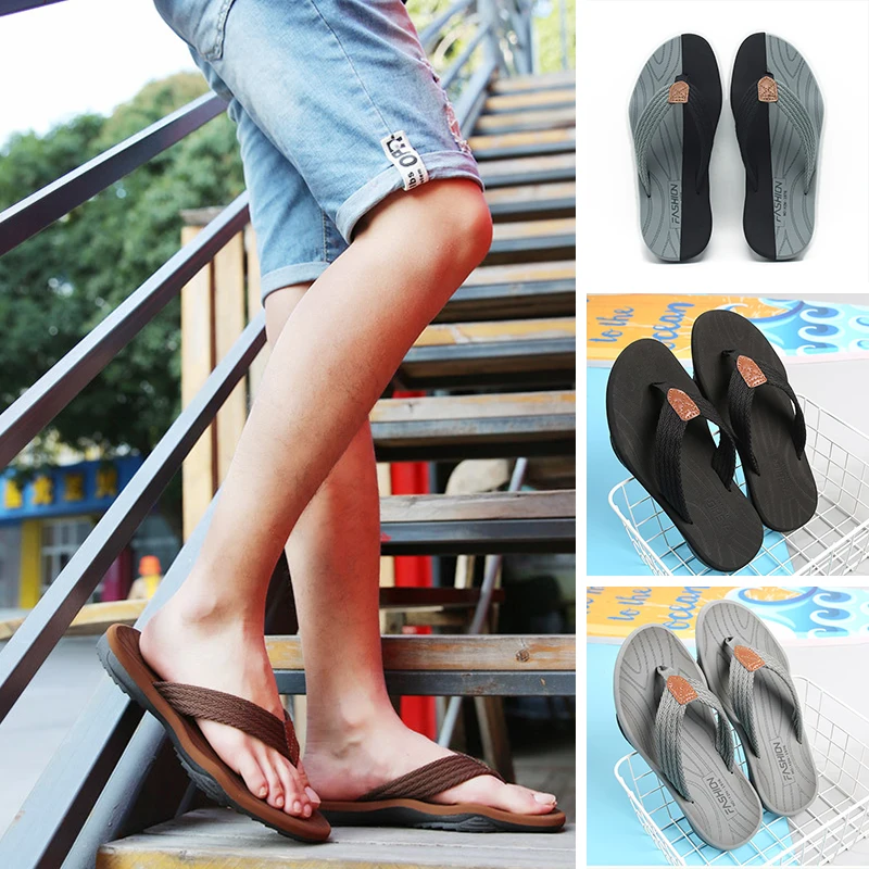 Men Flip Flops Summer Breathable Sandals Shoes For Men Non-slip Rubber Soles Slippers Fashion Outdoor Casual Shoes Big Size 47